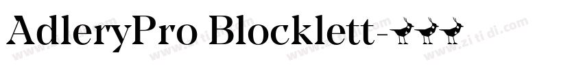 AdleryPro Blocklett字体转换